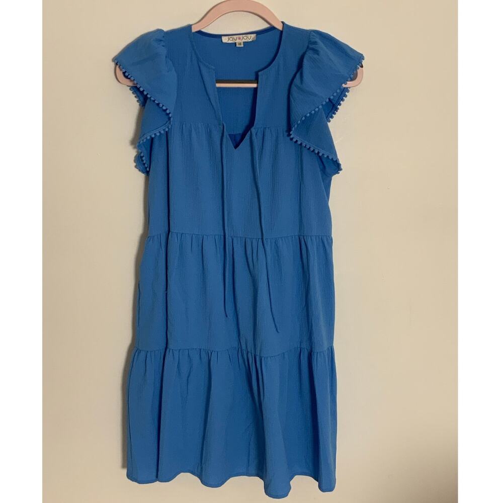 Joy Joy Tiered Blue dress size‎ XS